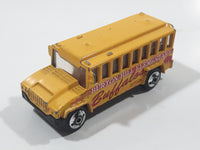 2001 Matchbox City Dudes School Bus "Burton Hill Elementary" Buffalos Yellow Die Cast Toy Car Vehicle with Opening Door