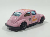 Vintage Yatming No. 1009 Volkswagen Beetle Big Smile Pink Die Cast Toy Car Vehicle