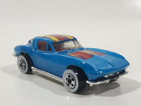 1993 Hot Wheels Corvette Stingray Split Window '63 Blue Die Cast Toy Car Vehicle