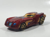 2016 Hot Wheels Marvel Character Cars Iron Man XLVI Dark Red Die Cast Toy Car Vehicle