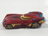 2016 Hot Wheels Marvel Character Cars Iron Man XLVI Dark Red Die Cast Toy Car Vehicle