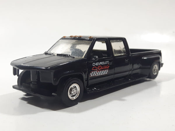 1994 Road Champs Chevrolet Big Dooley Truck Chevrolet Racing Black Die Cast Toy Car Vehicle with Opening Doors and Tail Gate