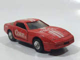 1988 Hartoy Coca Cola Coke Soda Pop Chevrolet Corvette Red Team Turbo Die Cast Toy Car Vehicle with Opening Doors