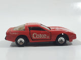 1988 Hartoy Coca Cola Coke Soda Pop Chevrolet Corvette Red Team Turbo Die Cast Toy Car Vehicle with Opening Doors