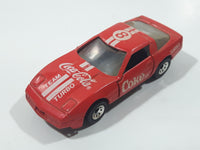 1988 Hartoy Coca Cola Coke Soda Pop Chevrolet Corvette Red Team Turbo Die Cast Toy Car Vehicle with Opening Doors