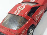 1988 Hartoy Coca Cola Coke Soda Pop Chevrolet Corvette Red Team Turbo Die Cast Toy Car Vehicle with Opening Doors