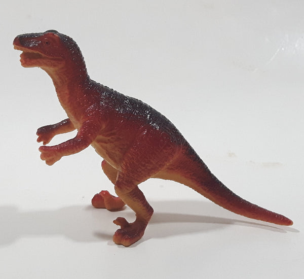 Red Orange Raptor 2 1/4" Tall Dinosaur Toy Figure