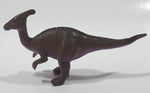 Brown and Purple Parasaurolophus 4 1/2" Long Dinosaur Toy Figure