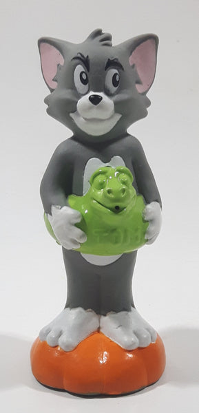 1993 Dairy Queen T.E.C. Tom and Jerry Tom with Crocodile Alligator Live Saver Inflatable 4" Tall Rubber Toy Water Squirting Figure