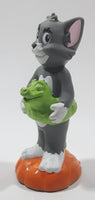 1993 Dairy Queen T.E.C. Tom and Jerry Tom with Crocodile Alligator Live Saver Inflatable 4" Tall Rubber Toy Water Squirting Figure