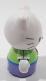 Rare 2003 Bandi Sanrio Hello Kitty School Girl Business Attire 1 7/8" Tall Toy Figure with Removable Snap On Clothes