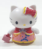 2003 Bandi Sanrio Hello Kitty Collection 1 7/8" Tall Toy Figure with Removable Snap On Clothes and Picnic Basket Accessory
