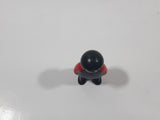 1990 Geobra Playmobil Boy with Black Hair in Red Shirt with Grey Vest and Black Pants 2 1/4" Tall Toy Figure