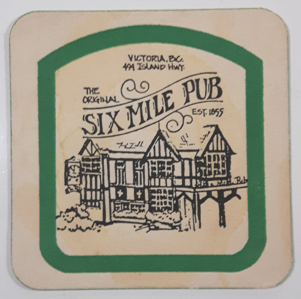 The Original Six Mile Bue Est. 1855 Victoria B.C. 494 Island Hwy 3 1/2" x 3 1/2" Paper Beverage Coaster