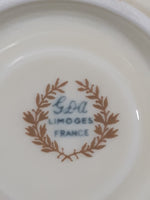 Rare Vintage GDA Limoges France le Boeuf rouge 5" Tea Cup Saucer Plate