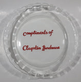 Vintage Pyrex 208 8 1/4" Clear Glass Pie Plate Compliments of Clugston Hardware Vancouver B.C. Made in Canada