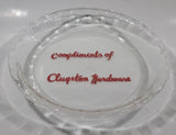 Vintage Pyrex 208 8 1/4" Clear Glass Pie Plate Compliments of Clugston Hardware Vancouver B.C. Made in Canada