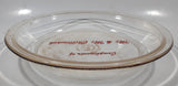 Vintage Pyrex 208 8 1/4" Clear Glass Pie Plate Compliments of Mc & Mc Chilliwack Made in U.S.A.