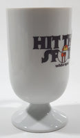 Rare White Spot Hit The Spot 5" Tall Pedestal Style Coffee Mug Cup