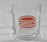 Harvey's Restaurant 3 1/2" Tall Clear Glass Coffee Mug Cup