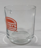 Harvey's Restaurant 3 1/2" Tall Clear Glass Coffee Mug Cup