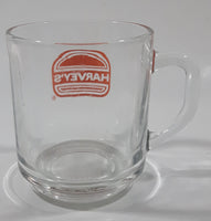 Harvey's Restaurant 3 1/2" Tall Clear Glass Coffee Mug Cup