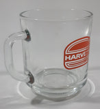 Harvey's Restaurant 3 1/2" Tall Clear Glass Coffee Mug Cup