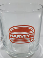 Harvey's Restaurant 3 1/2" Tall Clear Glass Coffee Mug Cup