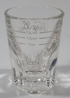 Gilbey's Very Best Gin Shot Glass Measure 3" Tall Heavy Clear Shot Glass Shooter