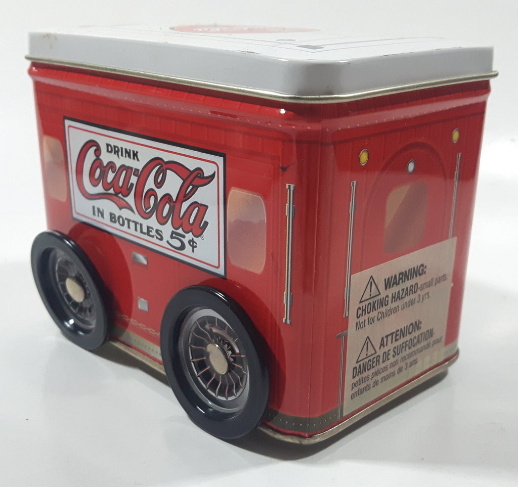 Drink Coca-Cola In Bottle 5 Cents Coke Trailer Shaped Tin Metal Contai ...