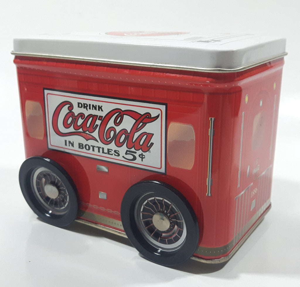 Drink Coca-Cola In Bottle 5 Cents Coke Trailer Shaped Tin Metal Contai ...