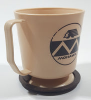 Rare Vintage Bertwood Marketing Mohawk Gas Stations 3 5/8" Tall Plastic Coffee Mug Cup with Coaster Base
