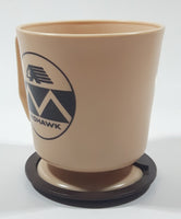 Rare Vintage Bertwood Marketing Mohawk Gas Stations 3 5/8" Tall Plastic Coffee Mug Cup with Coaster Base
