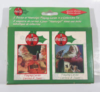 1999 Coca Cola Nostalgia Playing Cards and Collectible Santa Claus Christmas Tin 2 Decks New in Package