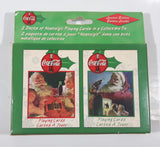 1999 Coca Cola Nostalgia Playing Cards and Collectible Santa Claus Christmas Tin 2 Decks New in Package