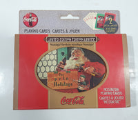 1998 Coca Cola Limited Editions Nostalgia Playing Cards and Collectible Santa Claus Christmas "For Sparkling Holidays "1956 Tin 2 Decks New in Package