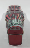 2003 Coca-Cola Coke Soda Pop Bottle Shaped Embossed Tin Container