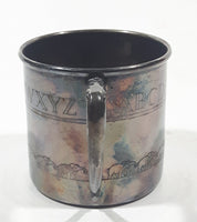 Antique Wm A Rogers Alphabet ABC's Silver EP Brass Lead 2 3/8" Tall Baby Child's Cup Made in Canada