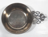 Antique Embossed Duck Pattern Single Handle Silver Metal Porringer Pottinger Bowl