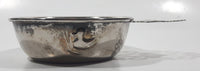 Antique Embossed Duck Pattern Single Handle Silver Metal Porringer Pottinger Bowl