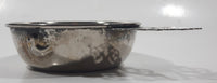 Antique Embossed Duck Pattern Single Handle Silver Metal Porringer Pottinger Bowl
