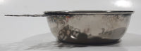 Antique Embossed Duck Pattern Single Handle Silver Metal Porringer Pottinger Bowl