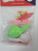 Vintage Toys For Tots Planes and Whistles Mixed Plastic Toy Lot New in Package Made in Hong Kong