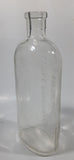 Antique Lydia E Pinkham's Medicine 8 1/8" Tall 14 1/2 Ozs Heavy Embossed Glass Bottle