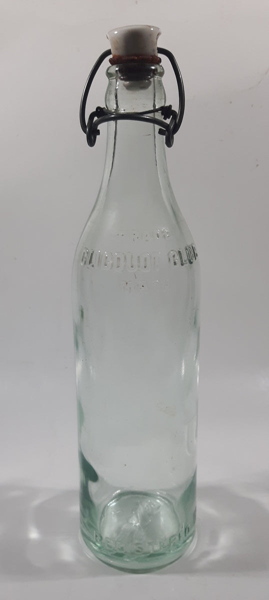 Antique Clicquot Club Embossed Swing Top Aqua Glass Bottle – Treasure ...