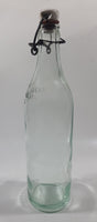 Antique Clicquot Club Embossed Swing Top Aqua Glass Bottle