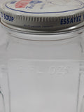 Rare Vintage Habitant Food Products Ltd Montre Laprairie Canada Tomato Soup 6 1/4" Tall 16 Fl Oz Embossed Glass Jar with Lid