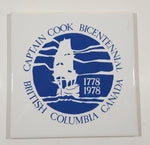 Vintage 1778 - 1978 Captain Cook Bicentennial British Columbia Canada 6" x 6" Ceramic Tile Trivet