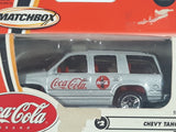 2001 Matchbox Coca-Cola Coke Soda Pop '97 Chevy Tahoe Silver Die Cast Toy SUV Car Vehicle New in Box
