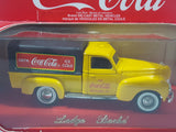 1990 Solido Coca-Cola Dodge Bache Delivery Truck Yellow 4 1/2" Long Die Cast Toy Car Vehicle New in Box